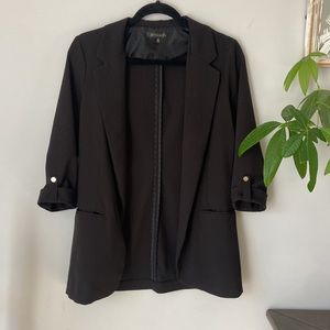 Black Buttonless Blazer Size M